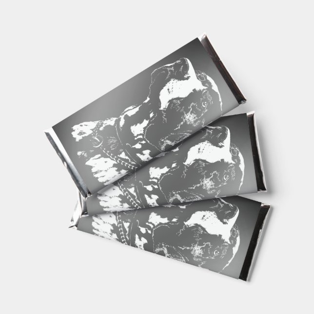 German Pointer Dog Chocolate Personalized Hershey Bar Favors (Front)