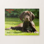 German Pointer Dog. Jigsaw Puzzle<br><div class="desc">German Pointer Dog. Jigsaws of Dogs, These Jigsaws are made of sturdy cardboard and mounted on chipboard, these puzzles are printed in vivid and full color. For hours of puzzle enjoyment, give a custom puzzle as a gift today! Size from: 11" x 14" (252 pieces) Up to: Super Size:20" x...</div>