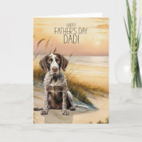 German Pointer Dog Sunset Beach Father's Day