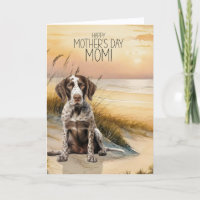 German Pointer Dog Sunset Beach Mother's Day