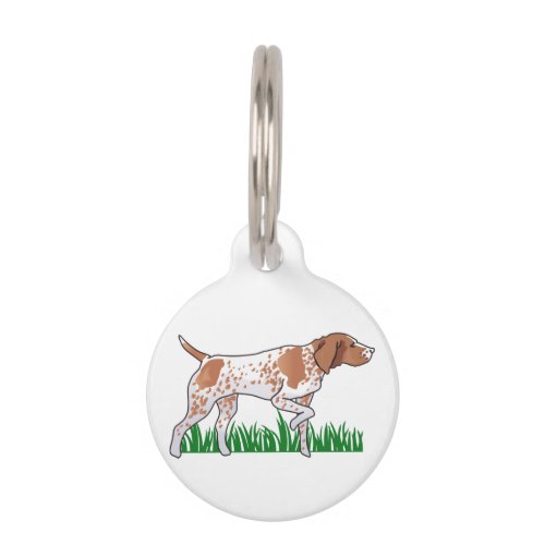 German Pointer in Grass Pet ID Tag