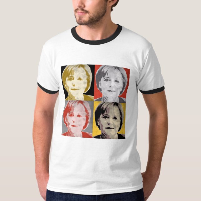 German Pop Art Angela Merkel - -  T-Shirt (Front)