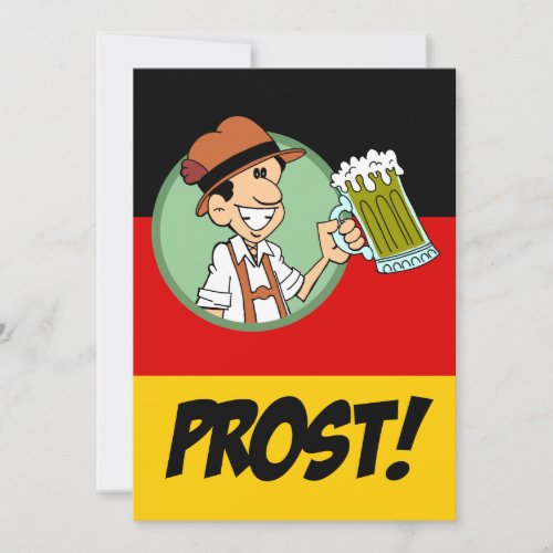 German Prost Oktoberfest German Party Invitation