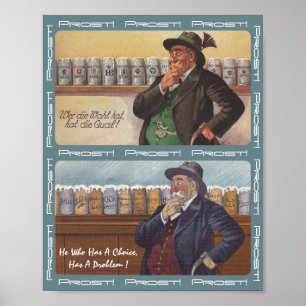 German Proverb Oktoberfest Party Poster Prost!