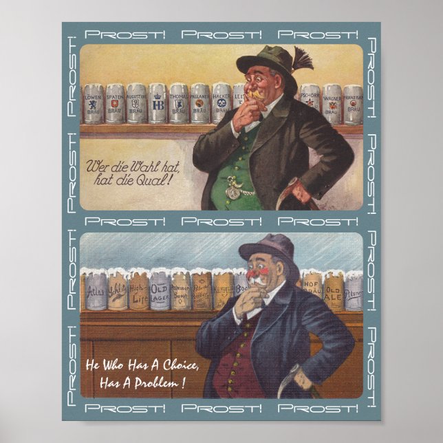 German Proverb Oktoberfest Party Poster Prost! (Front)