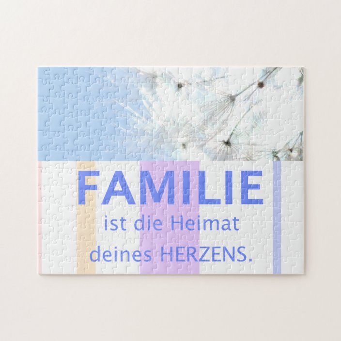 German Quote About Family Dandelion Seed Blowball Jigsaw Puzzle Zazzle Com