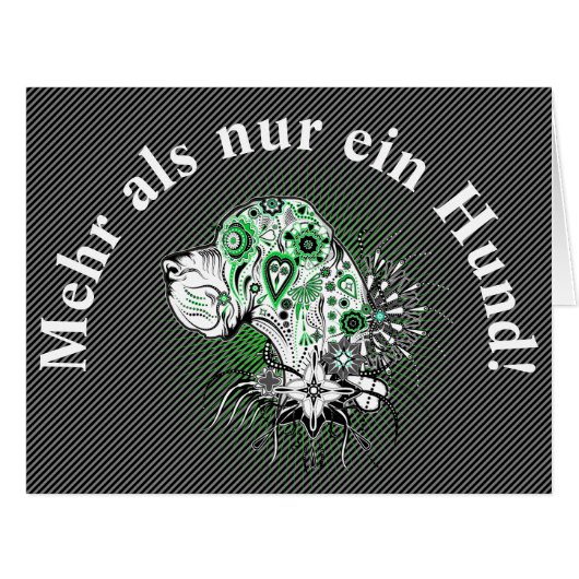 German quoted Great Dane motivational poster Cards (Front Horizontal)