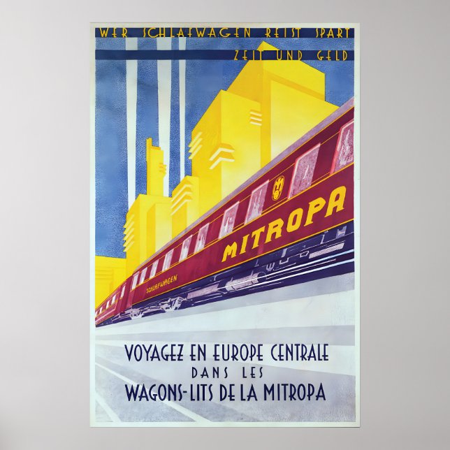 German Railways Poster Who travels by sleeper (Front)
