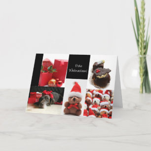 german red christmas collage card
