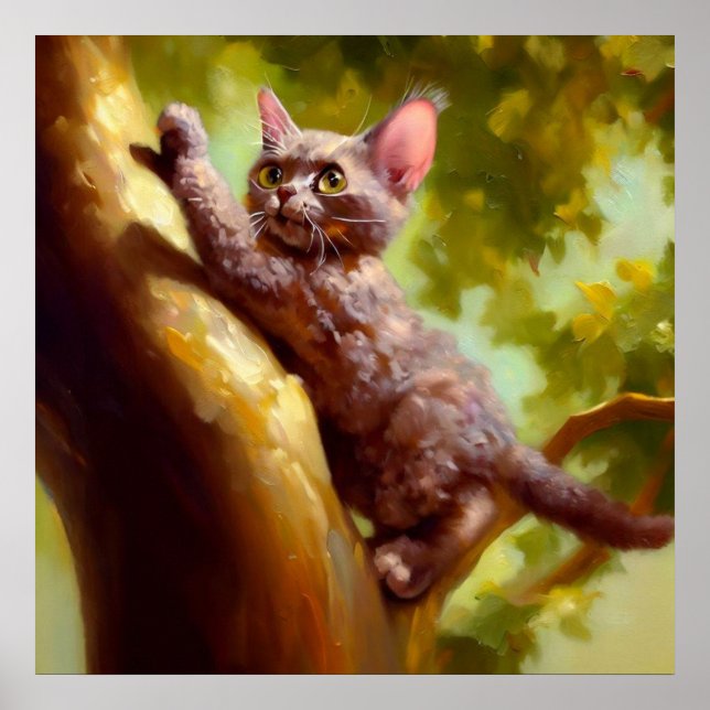 German Rex Cat  Poster (Front)