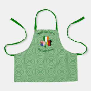 German rish USA Flags Shamrock Personalized Kid's  Apron