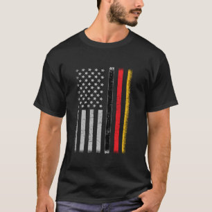 German Roots American Grown Germany USA Flag Ameri T-Shirt