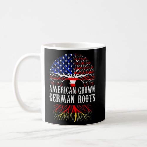 German Roots American Grown Tree Flag USA Germany  Coffee Mug