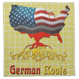German Roots American Map Napkins