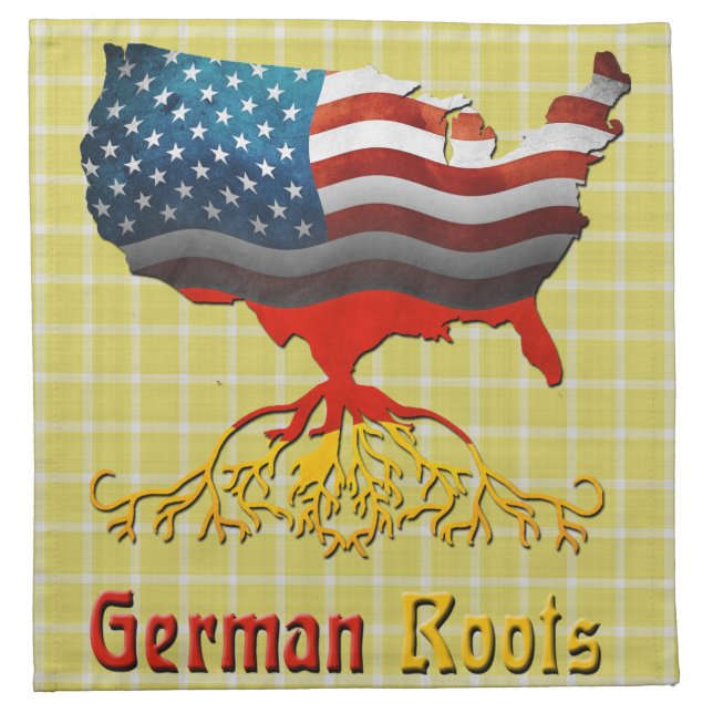 German Roots American Map Napkins (Front)