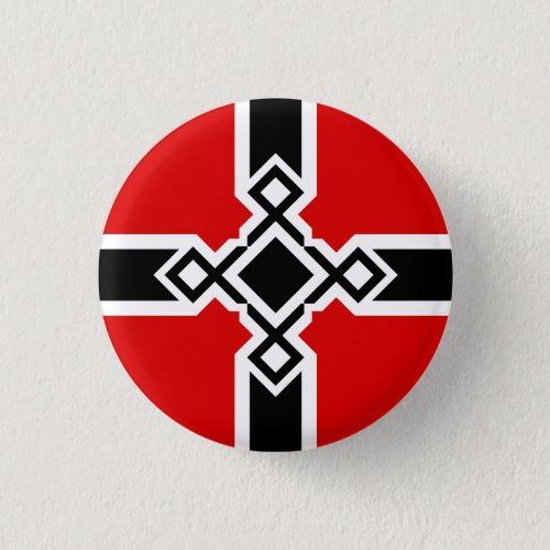 German Rune Cross Badge Button