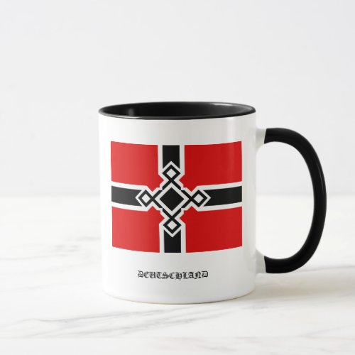 German Rune Cross Flag Mug
