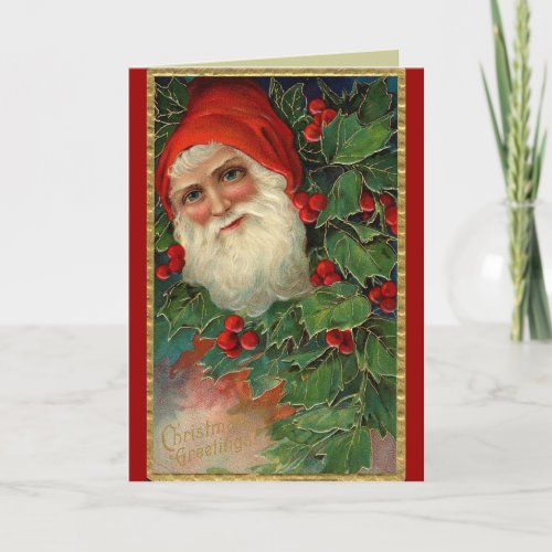 German Santa Christmas Card