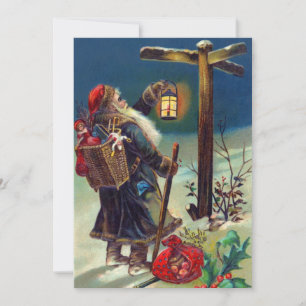 German Santa Christmas Card