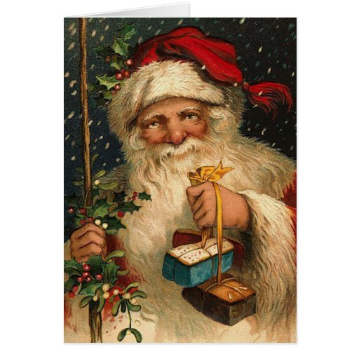 German Santa Christmas Card | Zazzle