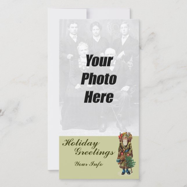German Santa Christmas Photo Cards (Front)