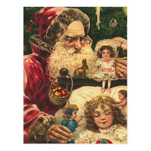 German Santa Christmas Postcards | Zazzle