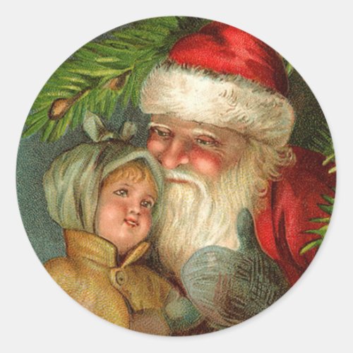 German Santa Christmas Stickers