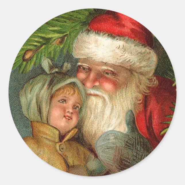 German Santa Christmas Stickers (Front)
