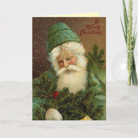 German Santa Vintage Christmas Card