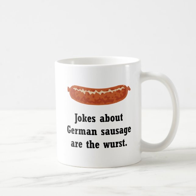 German Sausage Pun Coffee Mug (Right)