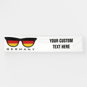 German Shades custom text & color banner
