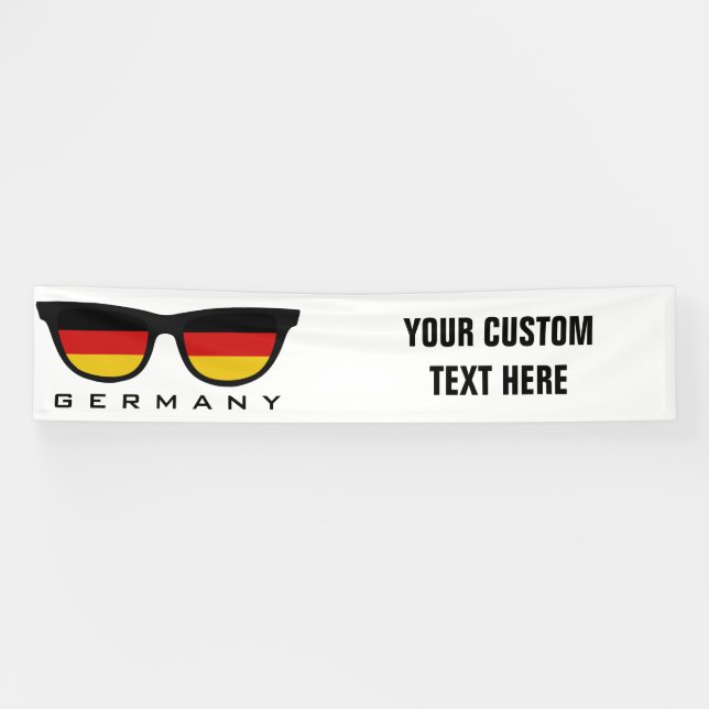German Shades custom text & color banner (Horizontal)