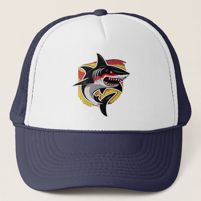 German shark trucker hat (Front)