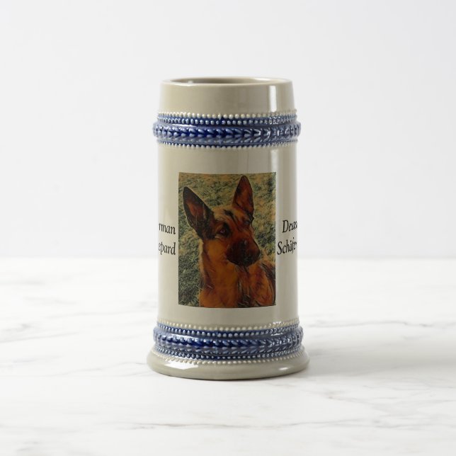 German Shepard - Deutscher Schäferhund Beer Stein (Center)