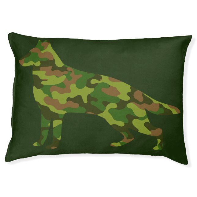German Shepard dog army green camouflage Pet Bed (Front)
