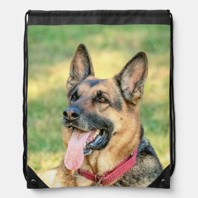 German Shepard Drawstring Bag (Front)