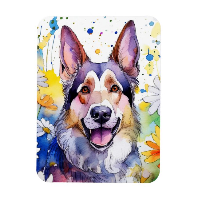 German Shepard Photo Magnet (Vertical)