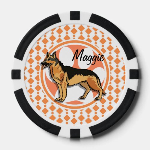 german shepard poker chips