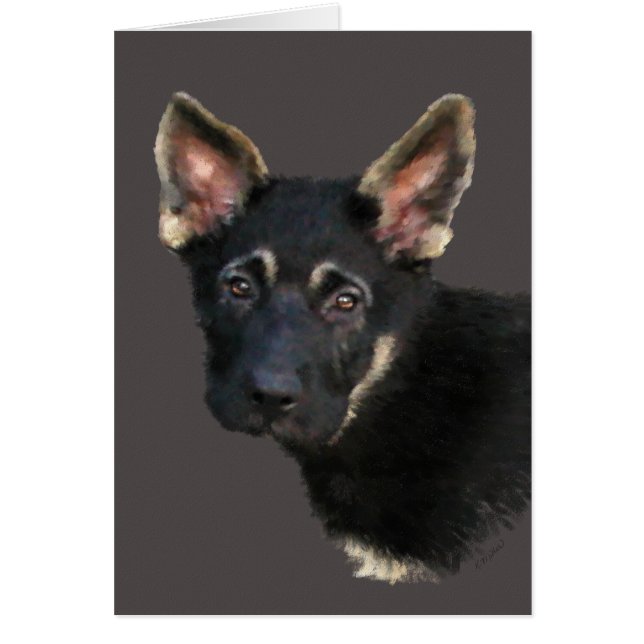 German Shepard Puppy-Pastels (Front)