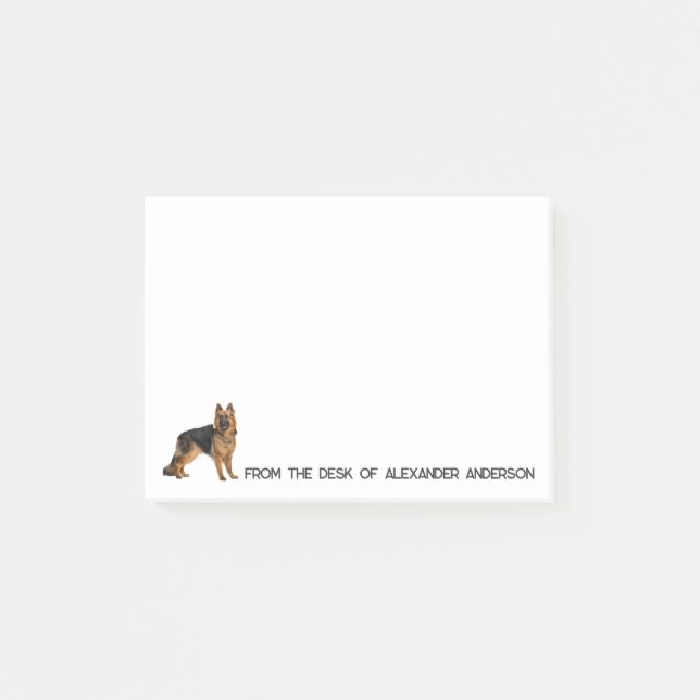 German Shepard Realistic Personalize Notes (Front)