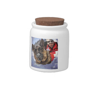 German Shepard Search and Rescue in the Snow Candy Jar