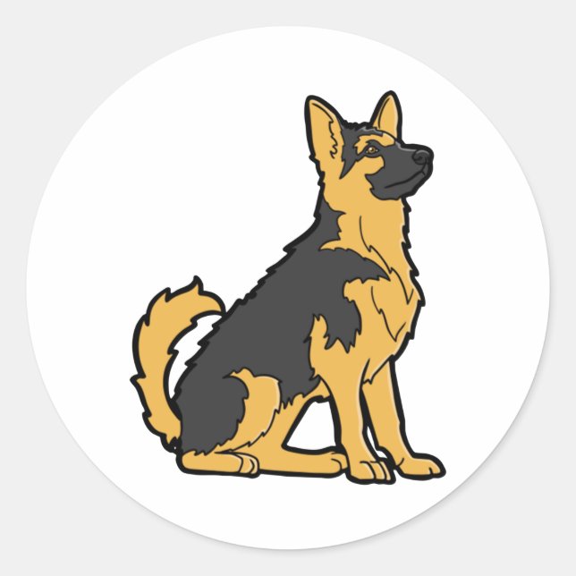 German Sheperd dog Classic Round Sticker (Front)