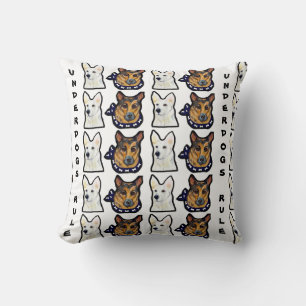German Sheperds Underdogs Throw Pillow