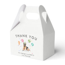 German Shepher Pawty Puppy Dog Birthday Thank You  Favor Boxes