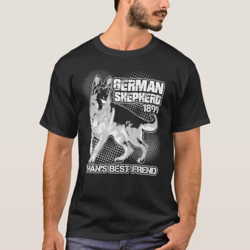 German Shepherd 1899 Man S Best Friend T_Shirt