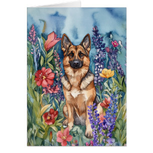 German Shepherd - 5" x 7" Art Card