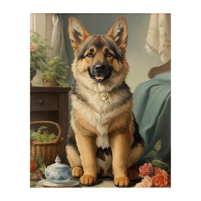 German Shepherd Acrylic Print (Front)