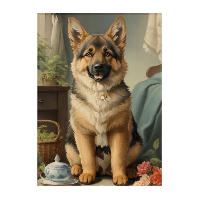 German Shepherd Acrylic Print (Front)