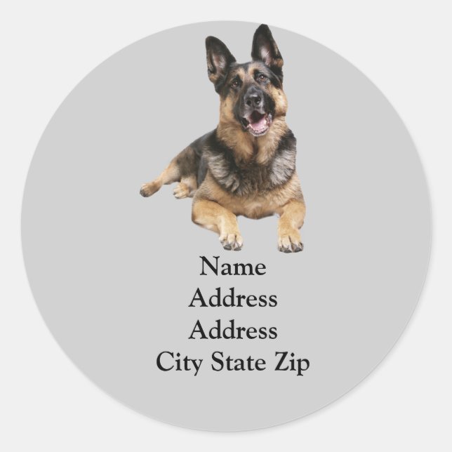 German Shepherd Address Label (Front)
