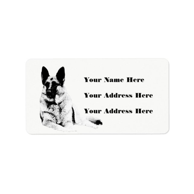German Shepherd Address Labels (Front)